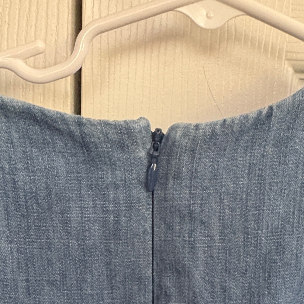Reiss Denim Broderie Dress - Picture 7 of 7